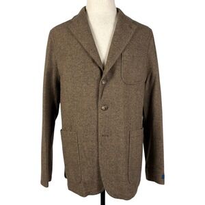 Polo Ralph Lauren Herringbone Sport Coat Mens 40L Brown Modern Fit Blazer NWT